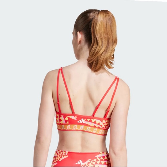 NWT Adidas Farm Rio Red and Yellow Sports Bra - Picture 9 of 9